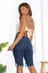 Macarons Striped Patterned Back Tie Top - Peach - KNOWSTYLE - EDGE - EDGEONLINESTORE
